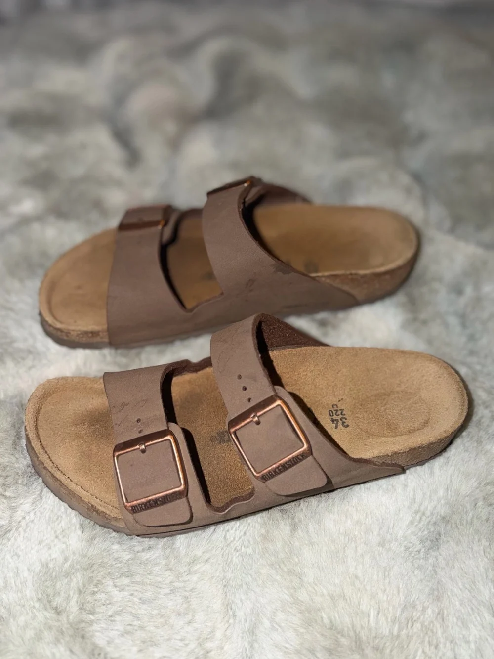 Birkenstock Arizona Mocha Kids US Sz 3-3.5 - EU34 Mocha Sandals Excellent Cond.